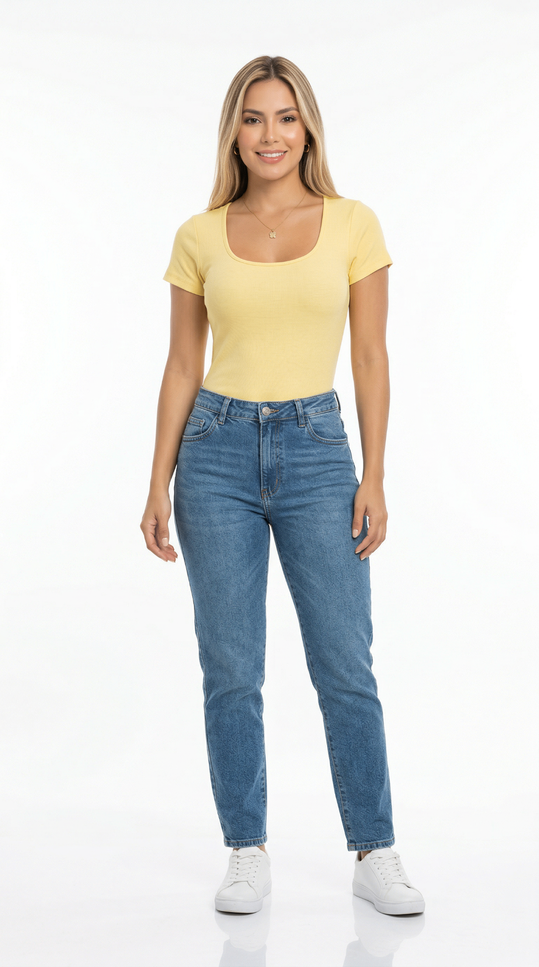 Body amarillo suave de ANNALU para mujer